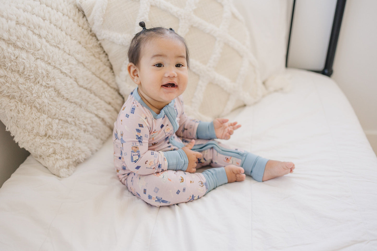 Nutcracker Print Bamboo Zippy Romper *Newborn left