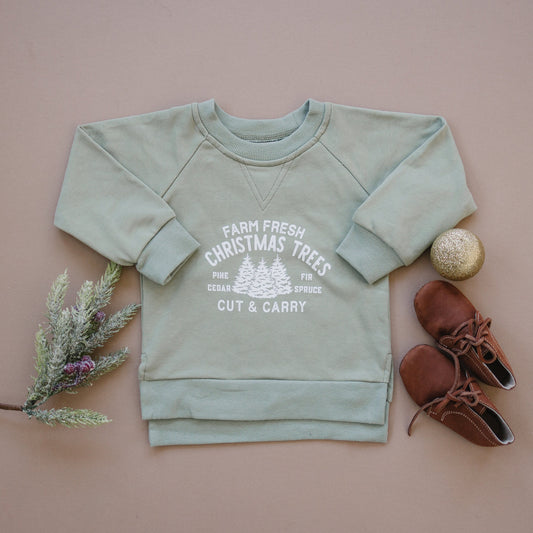 Farm Fresh Christmas Trees Crewneck Sweatshirt Top