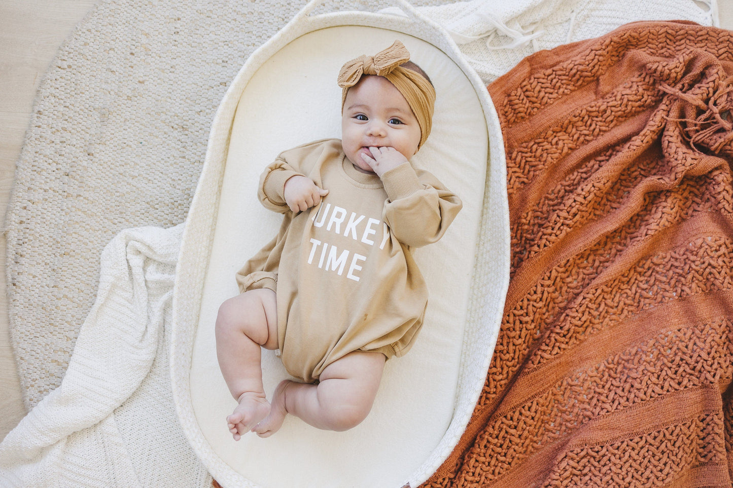 Turkey Time Sweatshirt Romper  - more colors