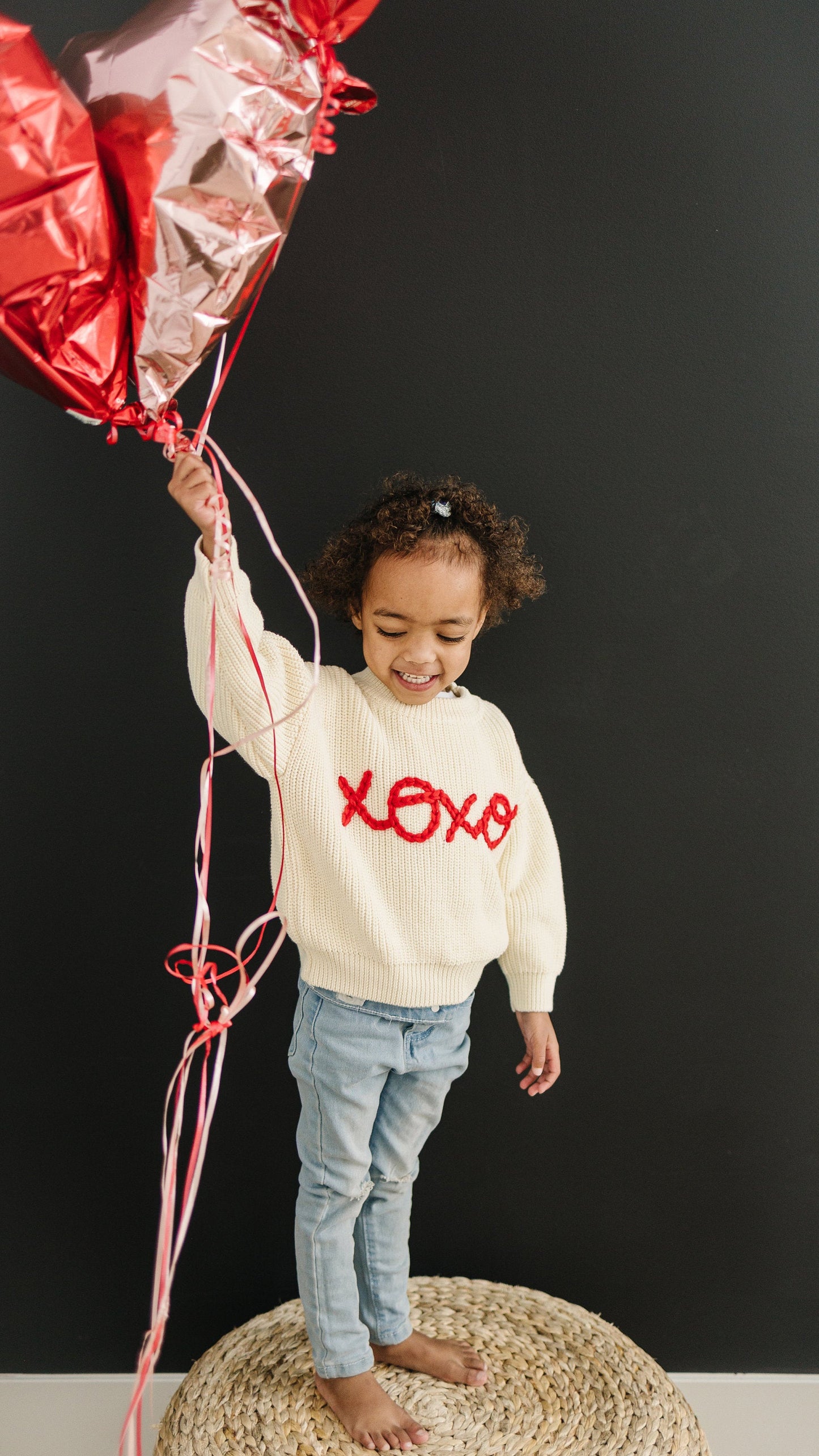 XOXO Hand Embroidered Sweater Top