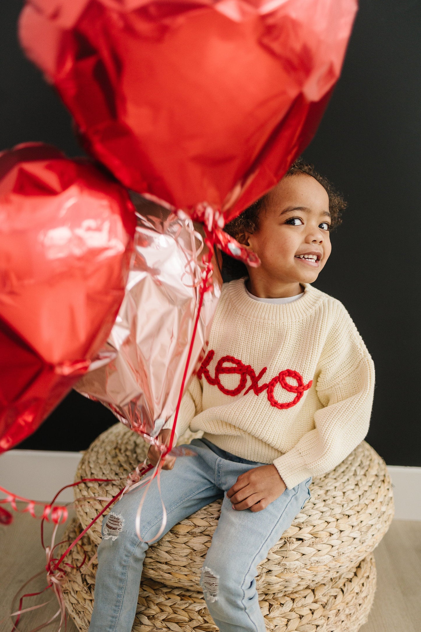 XOXO Hand Embroidered Sweater Top