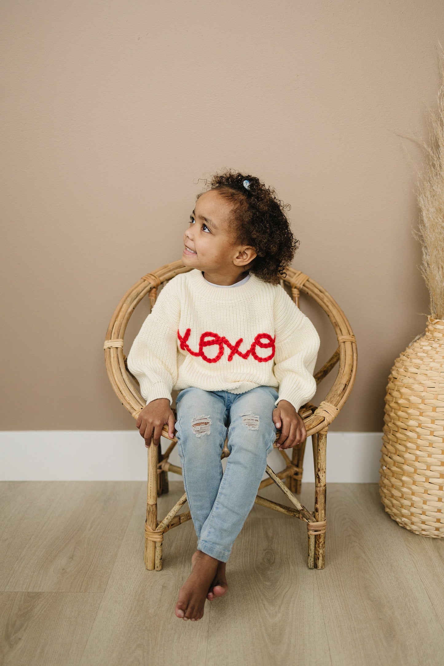 XOXO Hand Embroidered Sweater Top