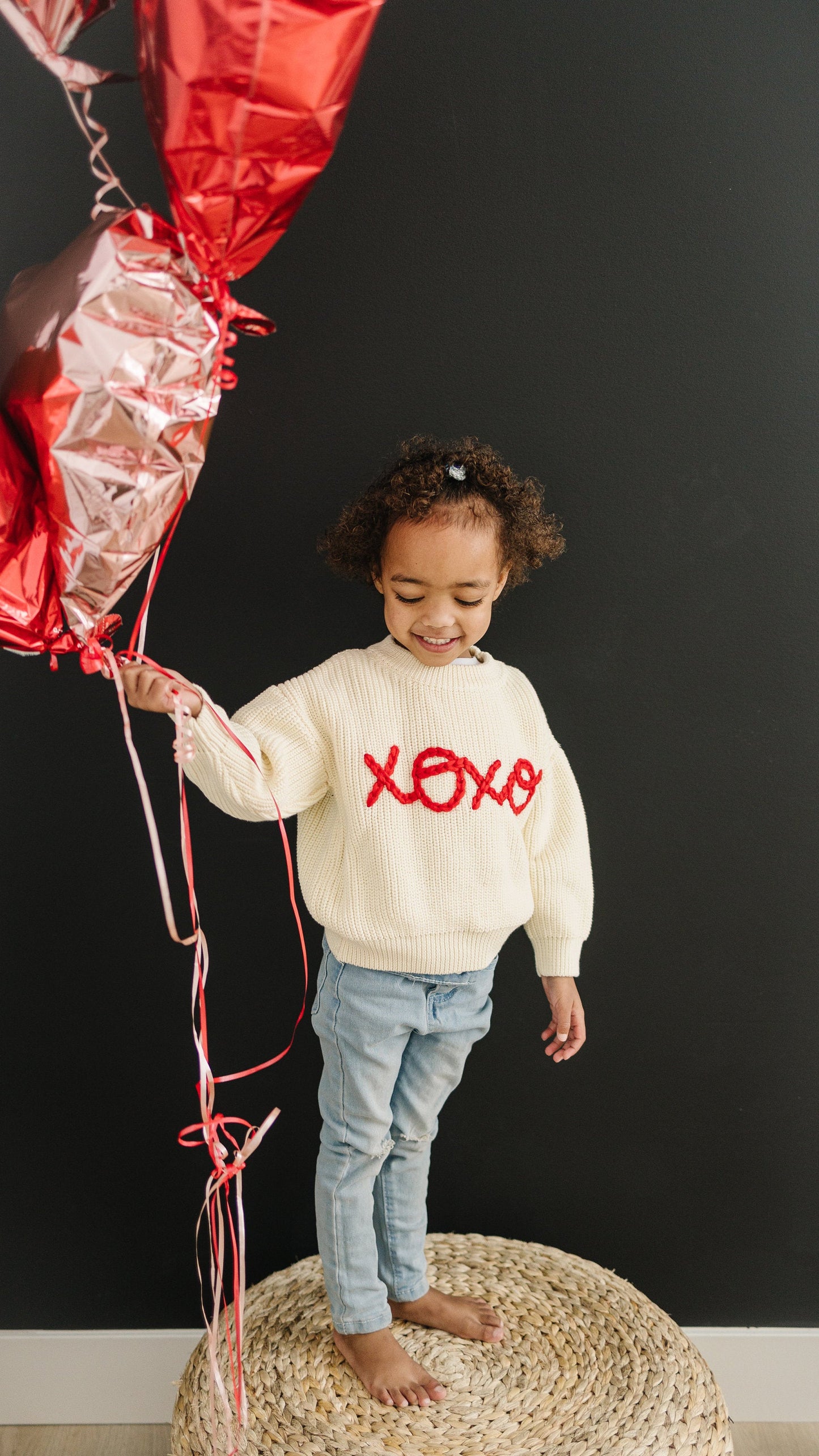 XOXO Hand Embroidered Sweater Top
