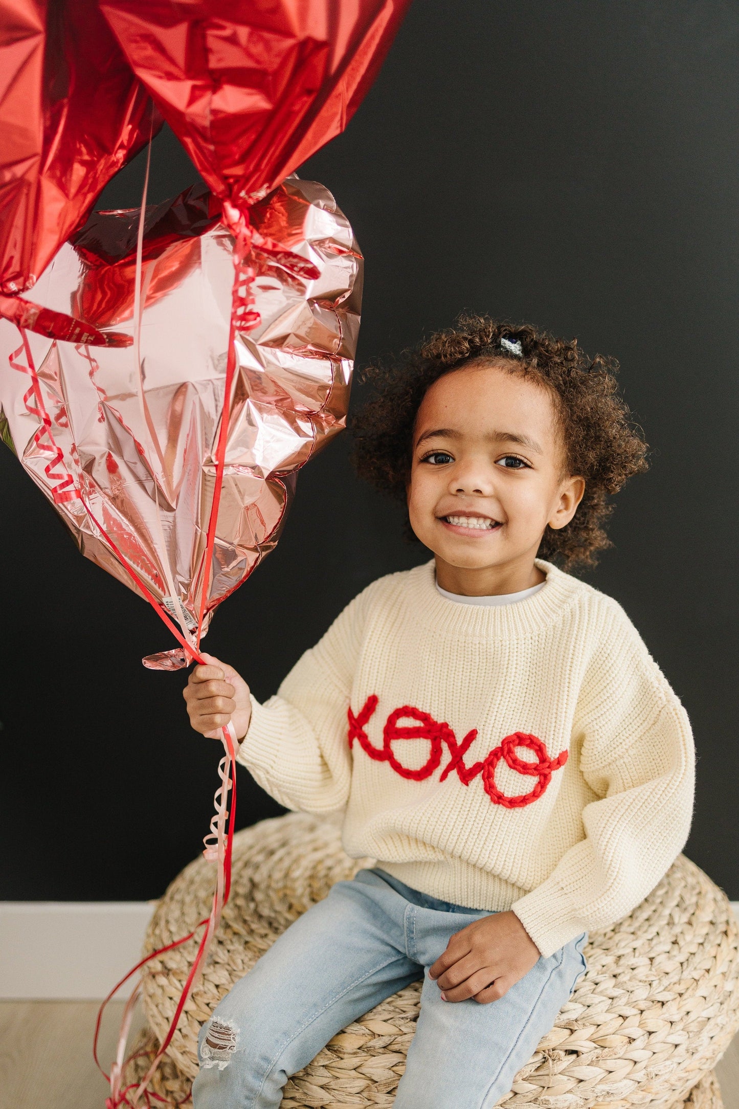 XOXO Hand Embroidered Sweater Top
