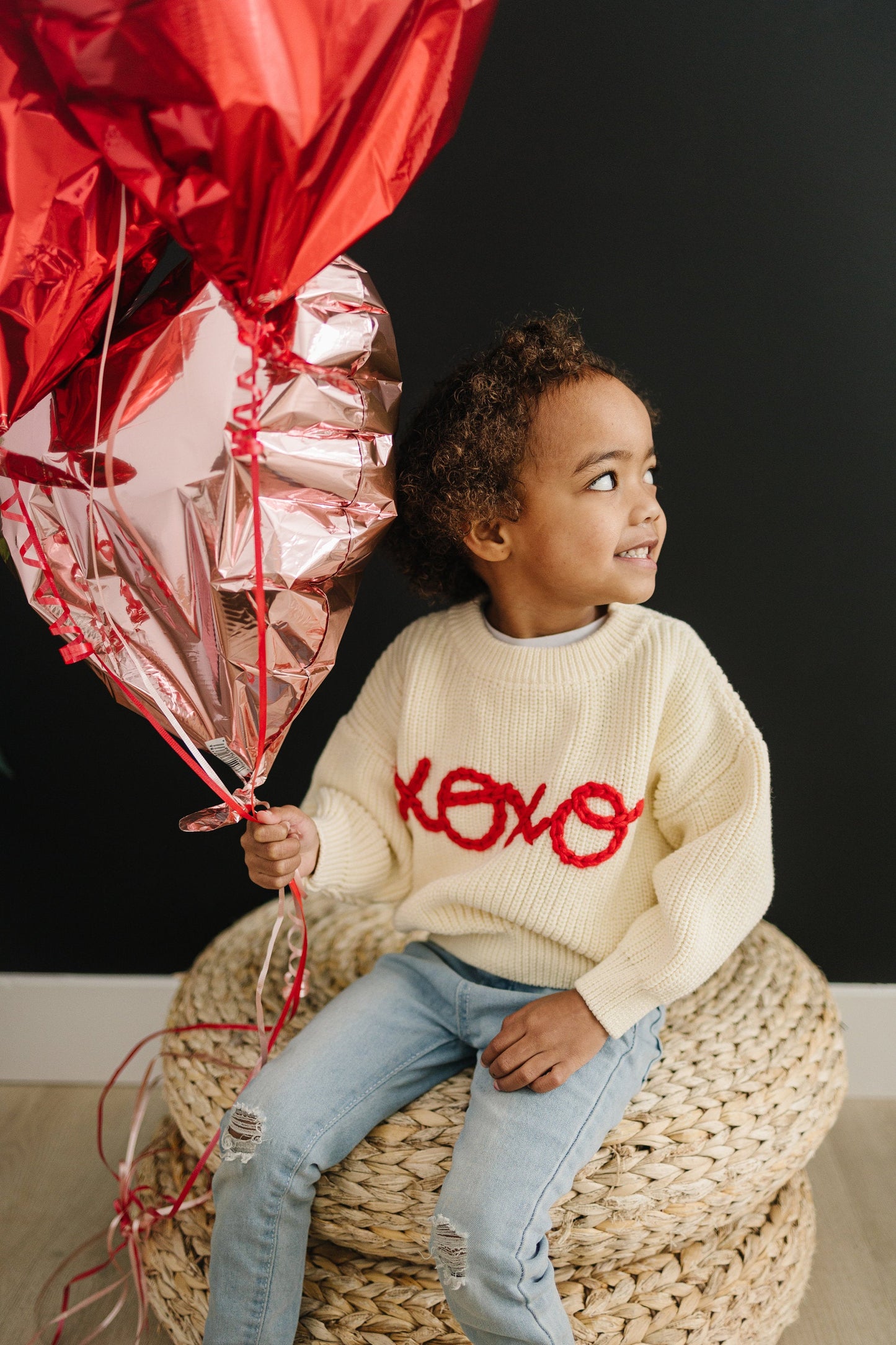 XOXO Hand Embroidered Sweater Top