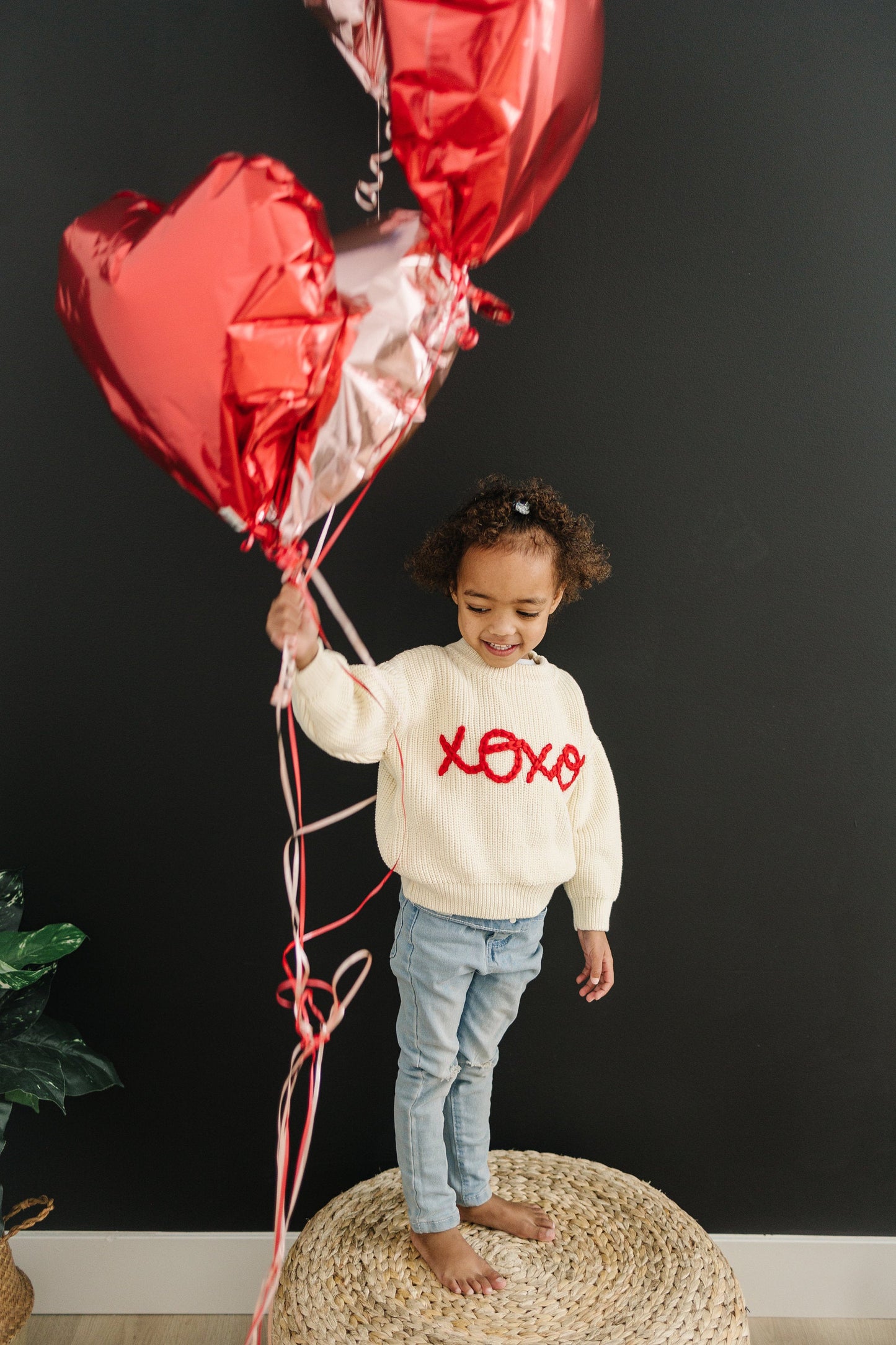 XOXO Hand Embroidered Sweater Top