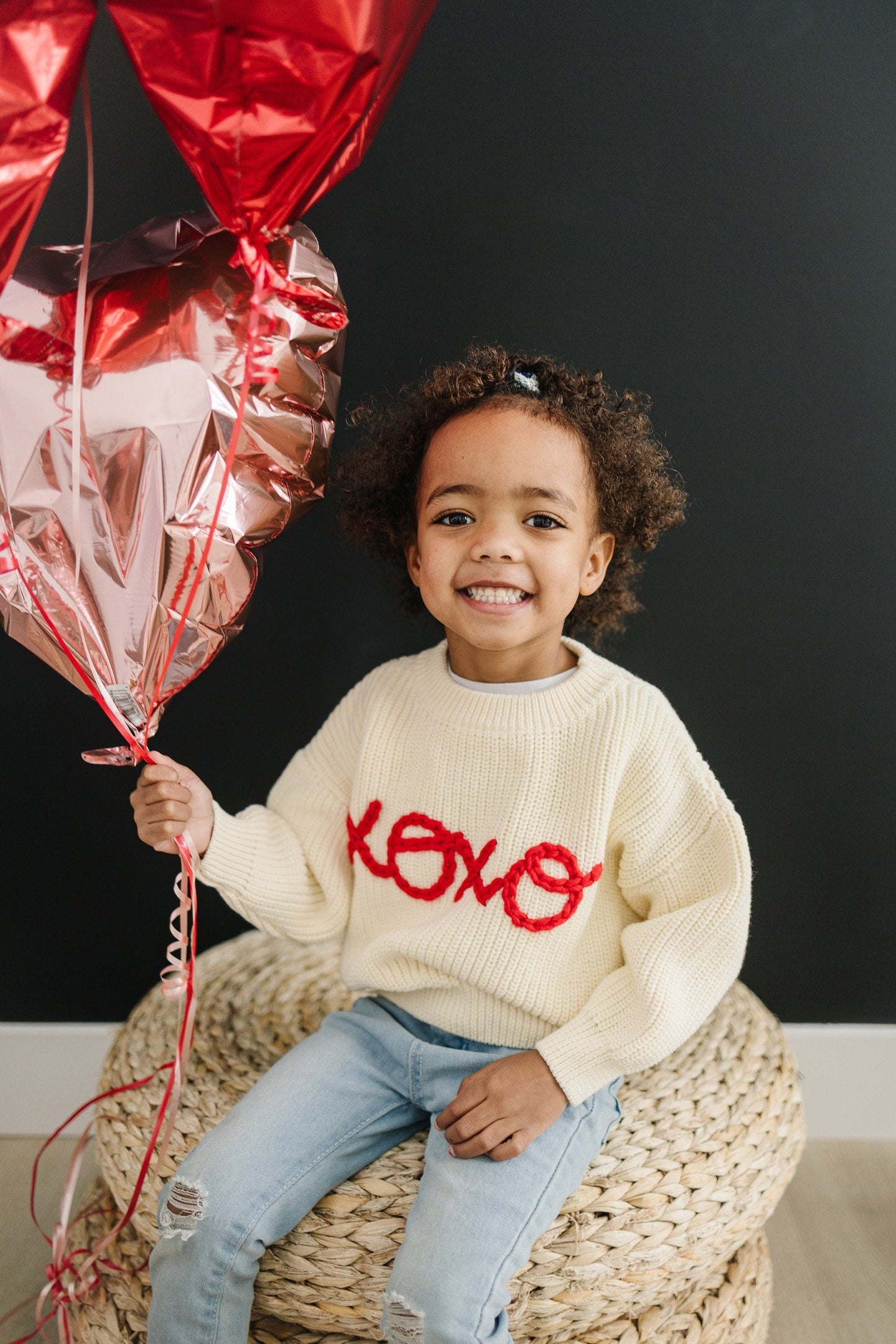 XOXO Hand Embroidered Sweater Top