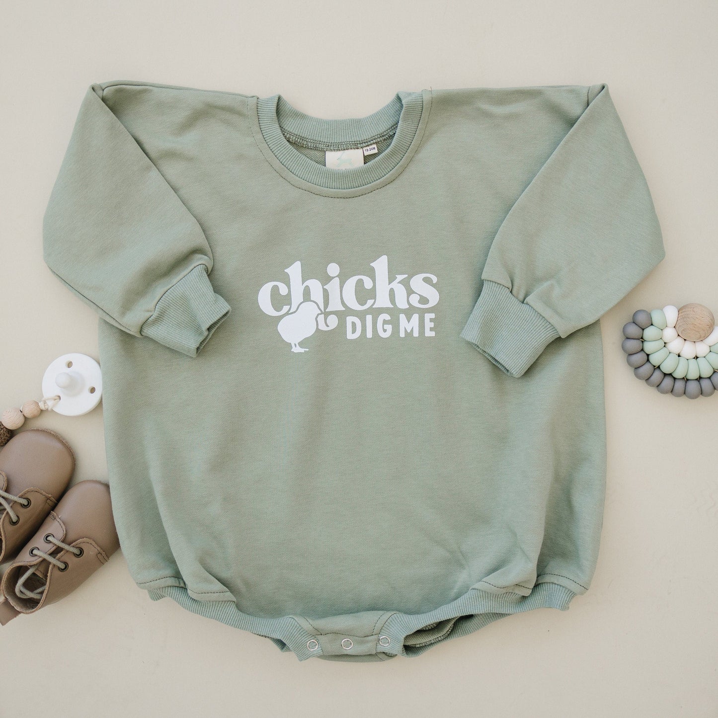 Chicks Dig Me Sweatshirt Romper - more colors