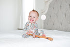 BASEBALL SMILEY DREAM ZIPPER ROMPER