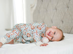 BASEBALL SMILEY DREAM ZIPPER ROMPER