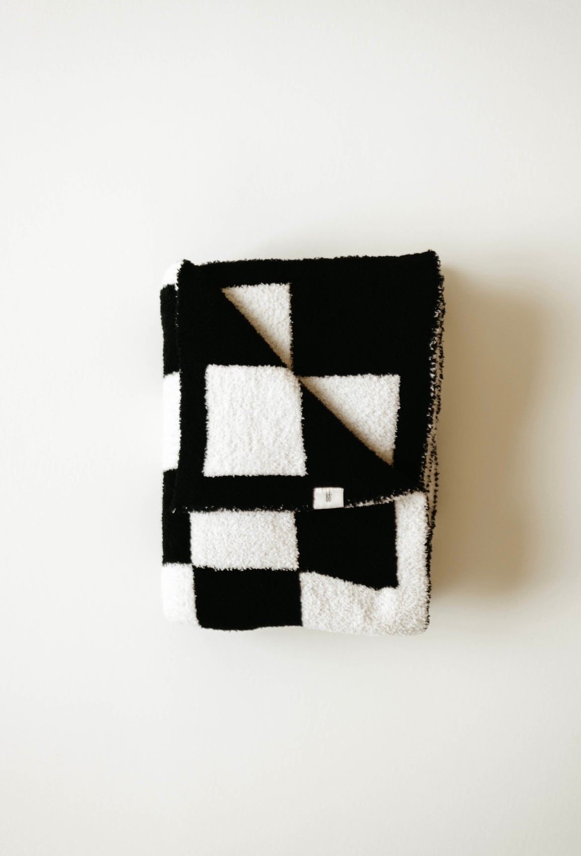 Plush Blanket  | Black & White Checkerboard