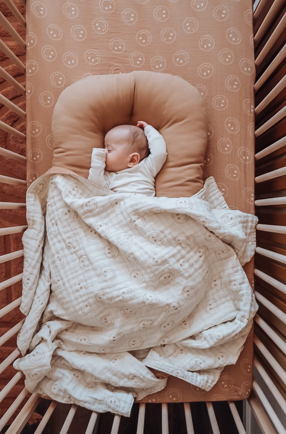 Muslin Crib Sheet | Just Smile Tan