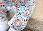 BASEBALL SMILEY DREAM ZIPPER ROMPER