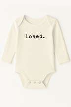 Loved. Organic Cotton Baby Bodysuit Long Sleeve