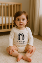 Worth the Wait Organic Cotton Baby Bodysuit Long Sleeve