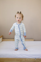 Pedal Around Bamboo Zippy Floral Zipper Romper