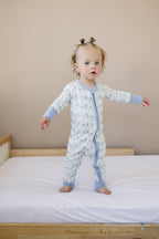 Pedal Around Bamboo Zippy Floral Zipper Romper