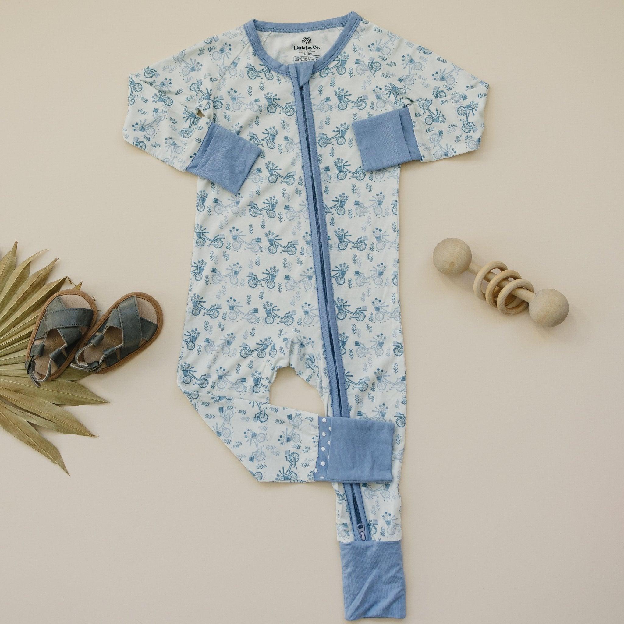 Pedal Around Bamboo Zippy Floral Zipper Romper