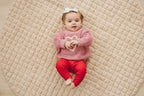 Pink Heart Hand Embroidered Sweater Top