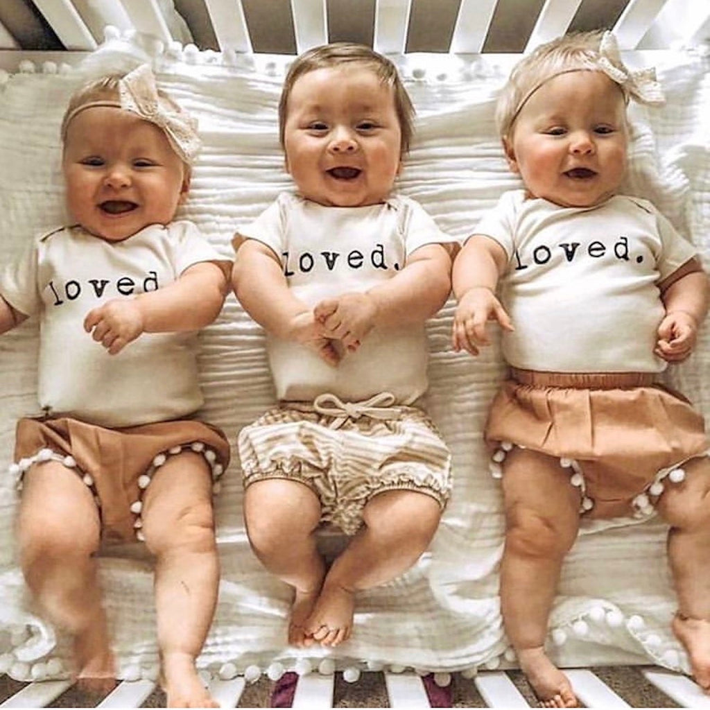 Loved. Organic Cotton Baby Bodysuit Short Sleeve