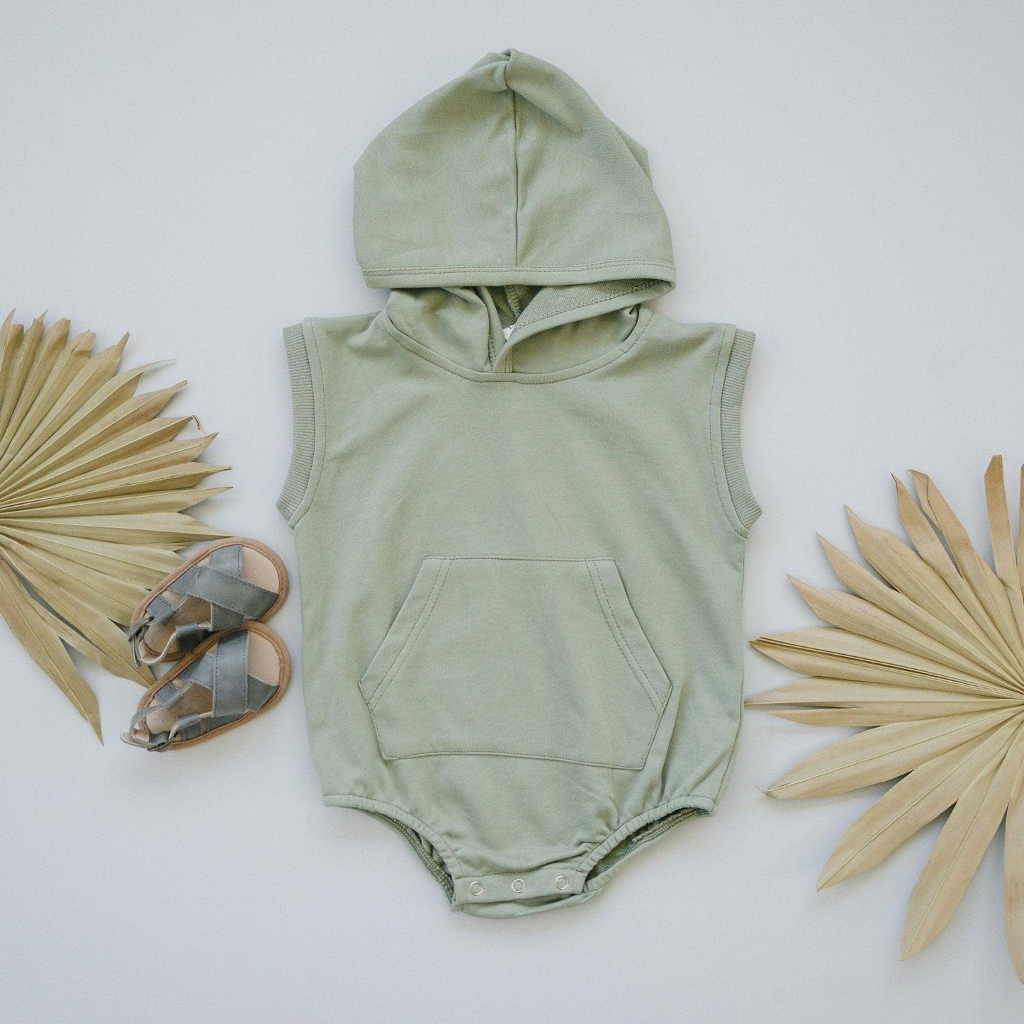 Sleeveless Hoodie Romper - more colors