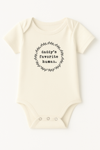 Daddy's Favorite Human Organic Cotton Baby Bodysuit Short Sleeve