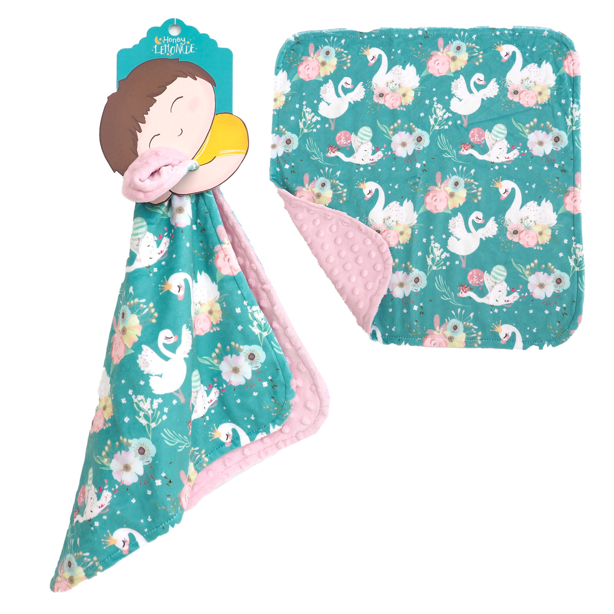 Mini Minky - Swans Blanket