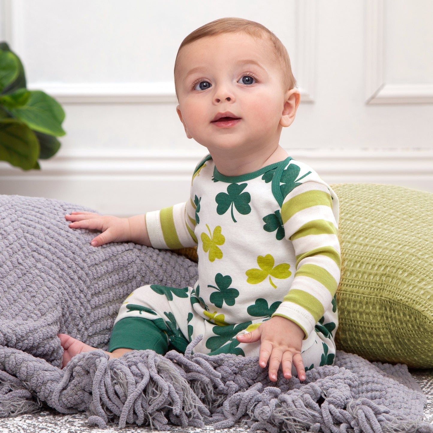 St. Patrick's Day Shamrocks & Clovers Romper