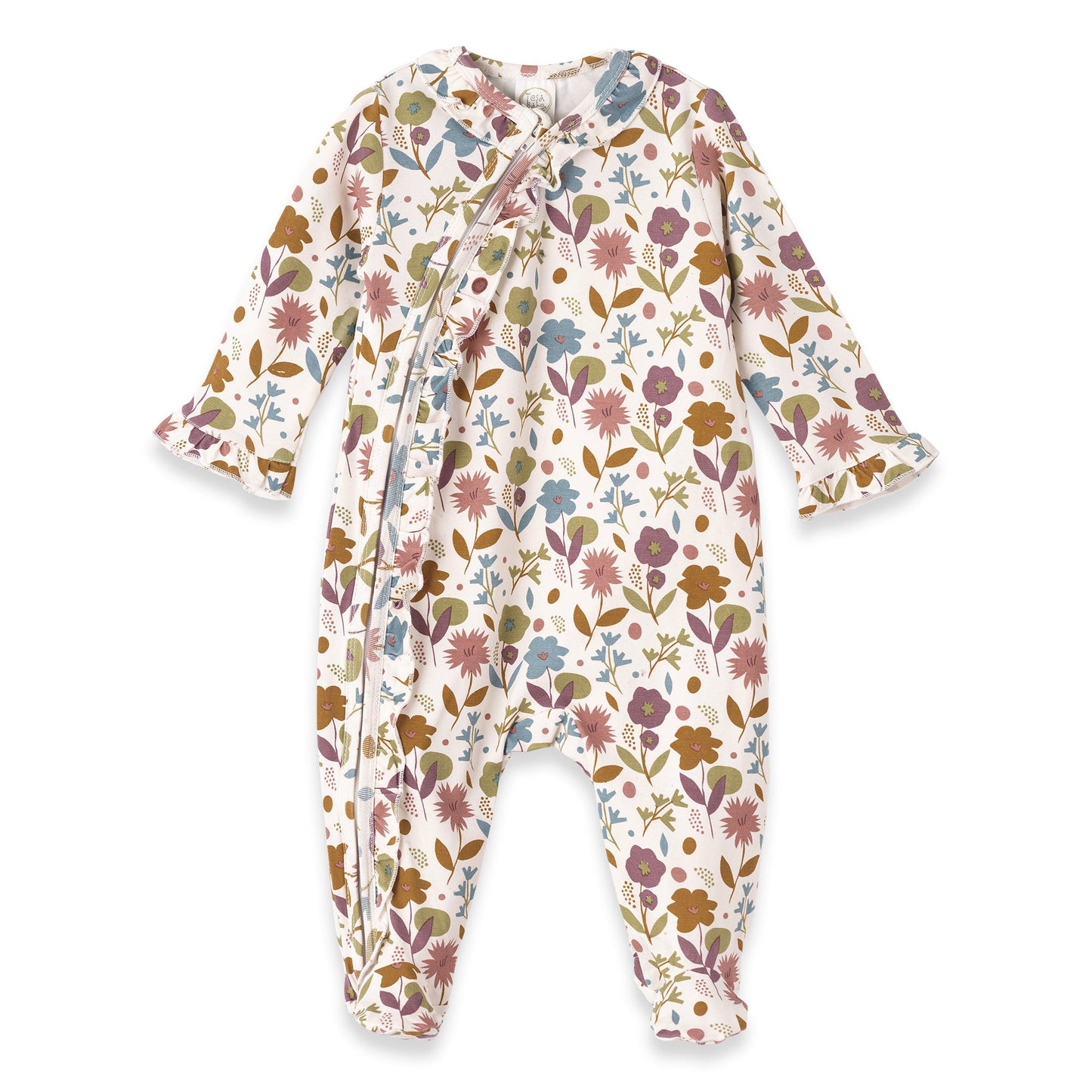 Blossoms Bamboo Floral Zipper Romper