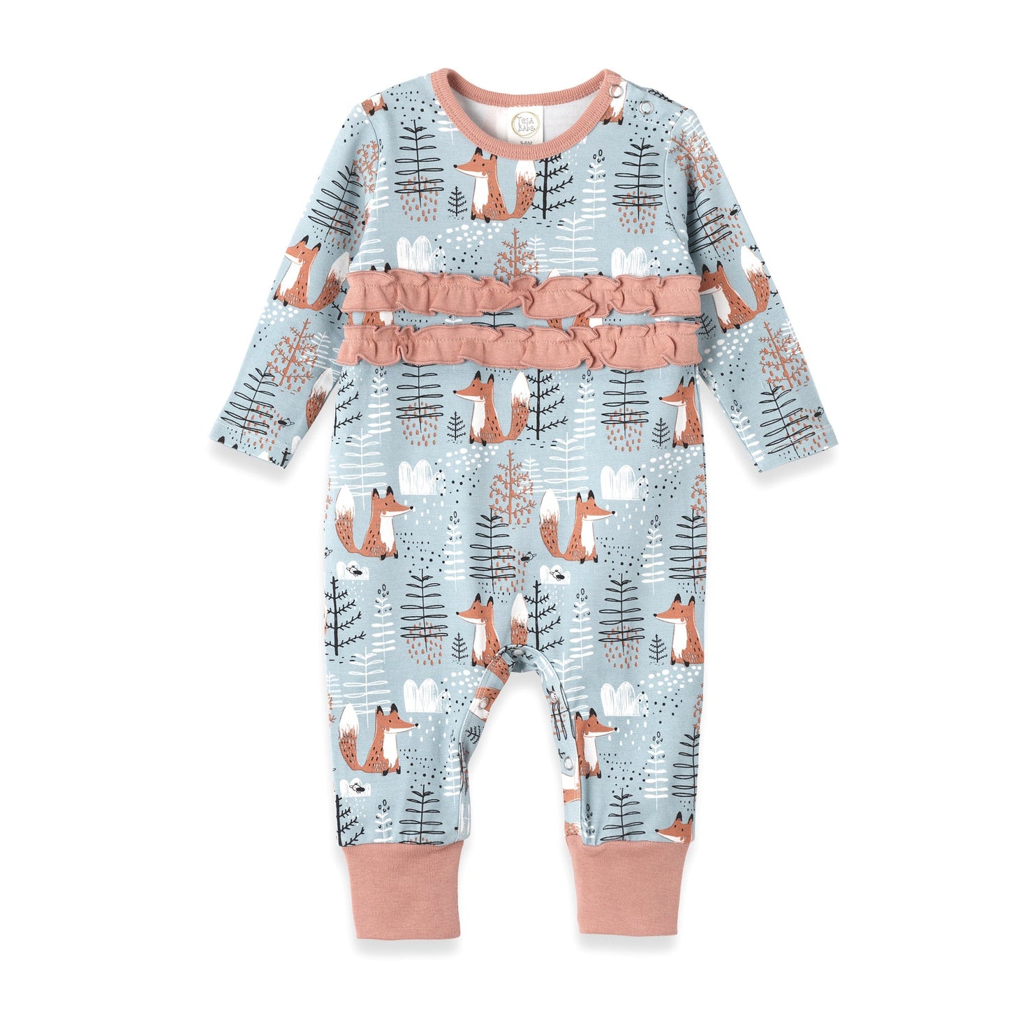 Foxy Forest Bamboo Ruffle Romper