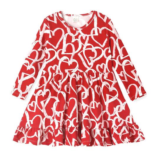 Happy Hearts Twirl Bamboo Dress