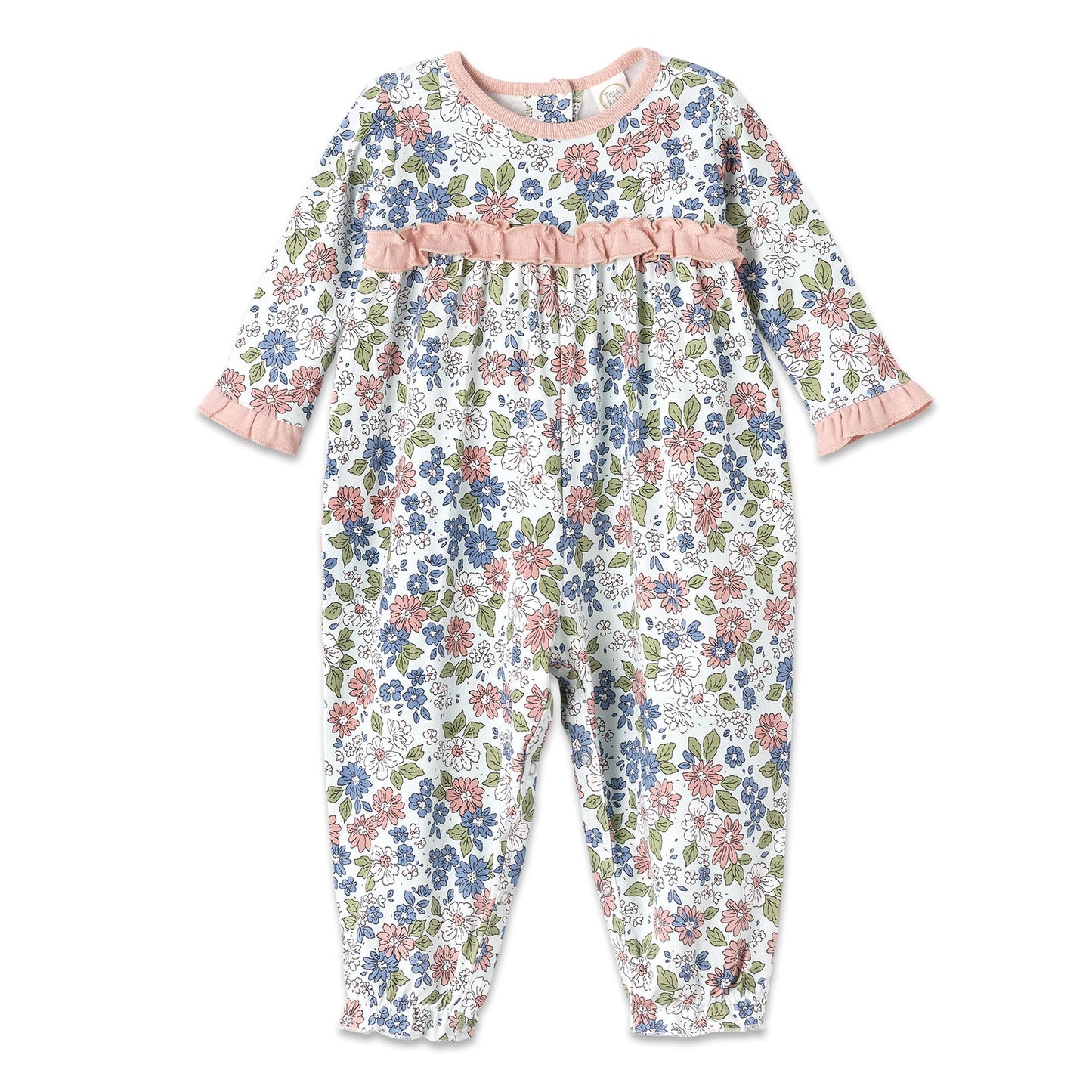 Meadow Fields Floral Bamboo Bubble Romper