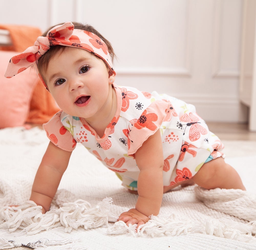 Butterflies & Blooms Bubble Floral Romper