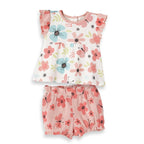 Butterflies & Blooms Top & Shorts Floral Set