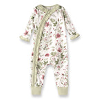 Pretty Petals Bamboo Floral Zipper Romper