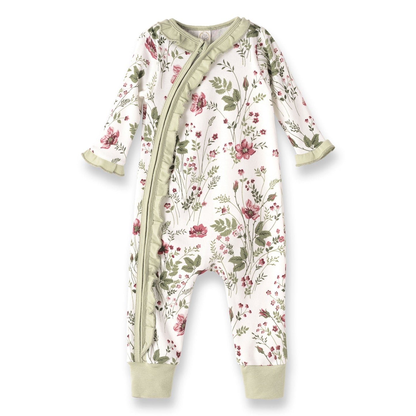 Pretty Petals Bamboo Floral Zipper Romper