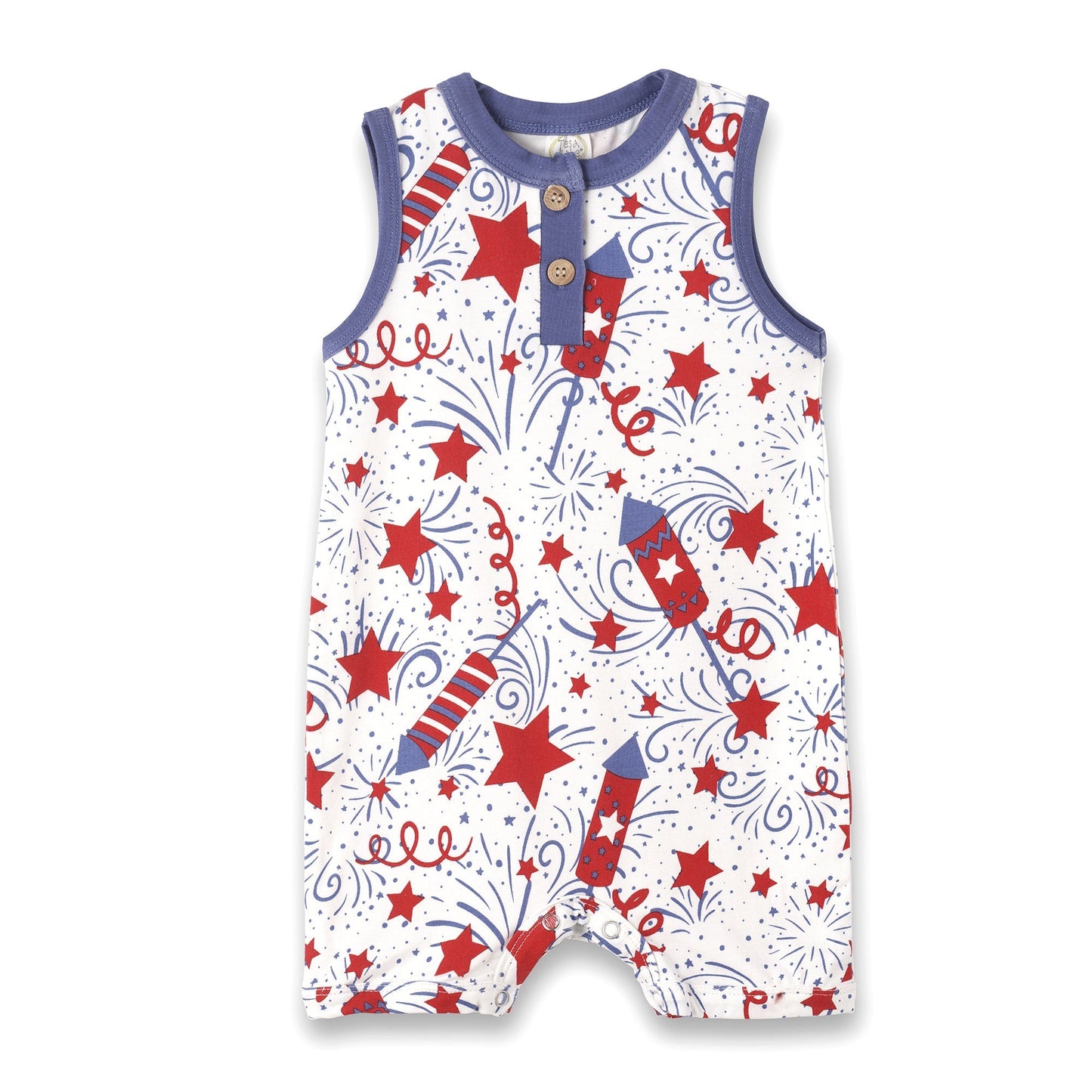 Patriotic Sleeveless Shortie Romper