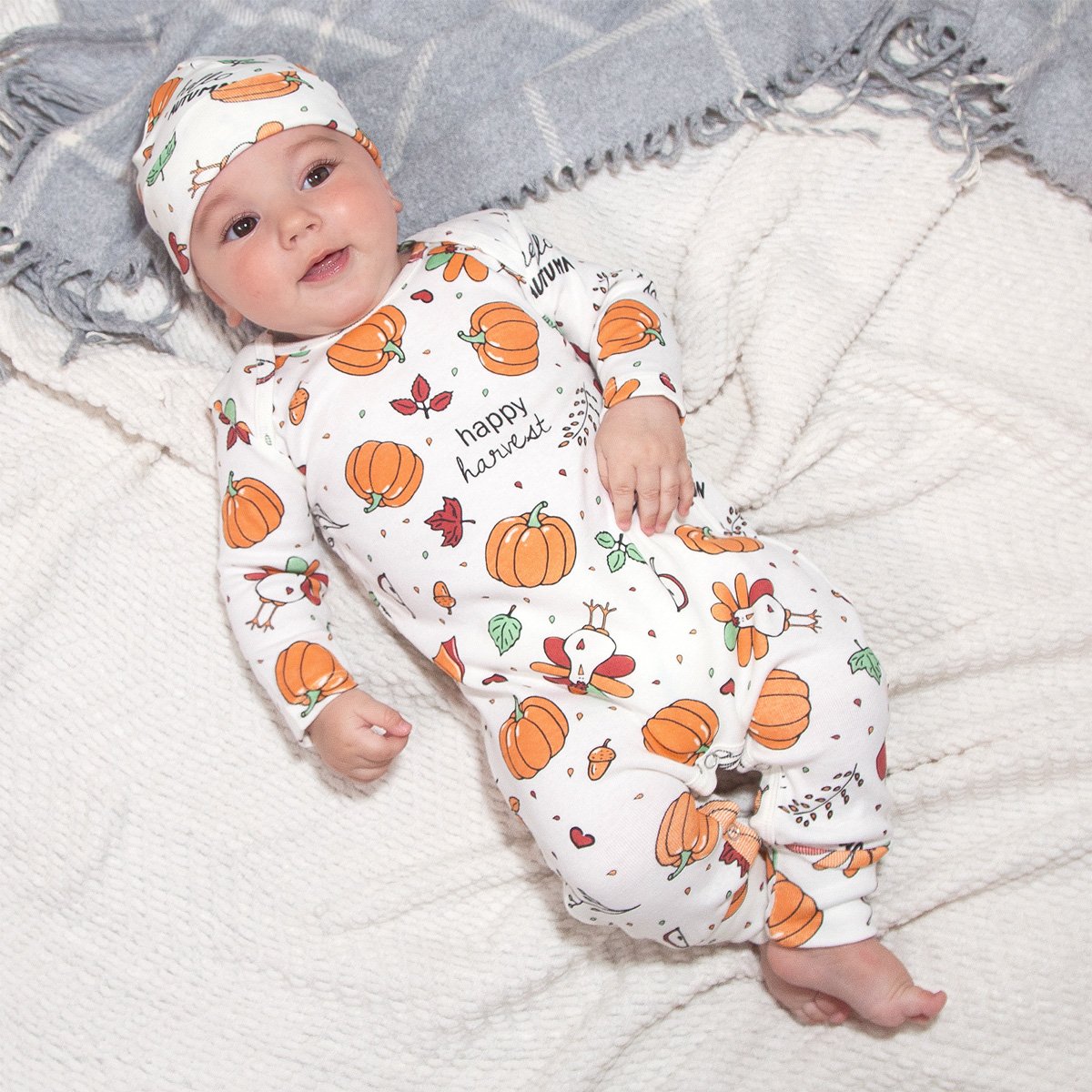 Pumpkin Harvest Thanksgiving Romper