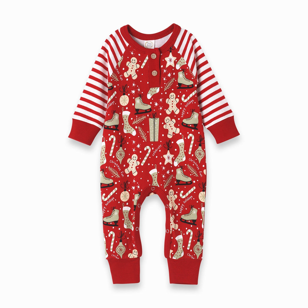 Tesa Babe Christmas Bamboo Zipper Romper main image 1