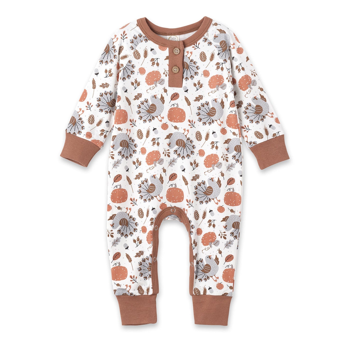 Thanksgiving Harvest Bamboo Henley Romper