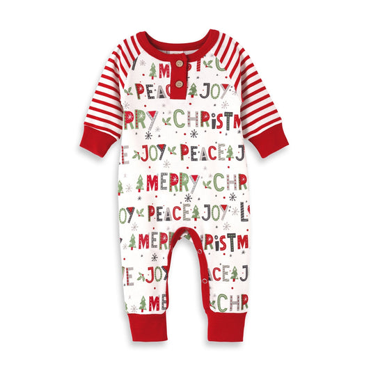 Christmas Peace-Love-Joy Bamboo Romper