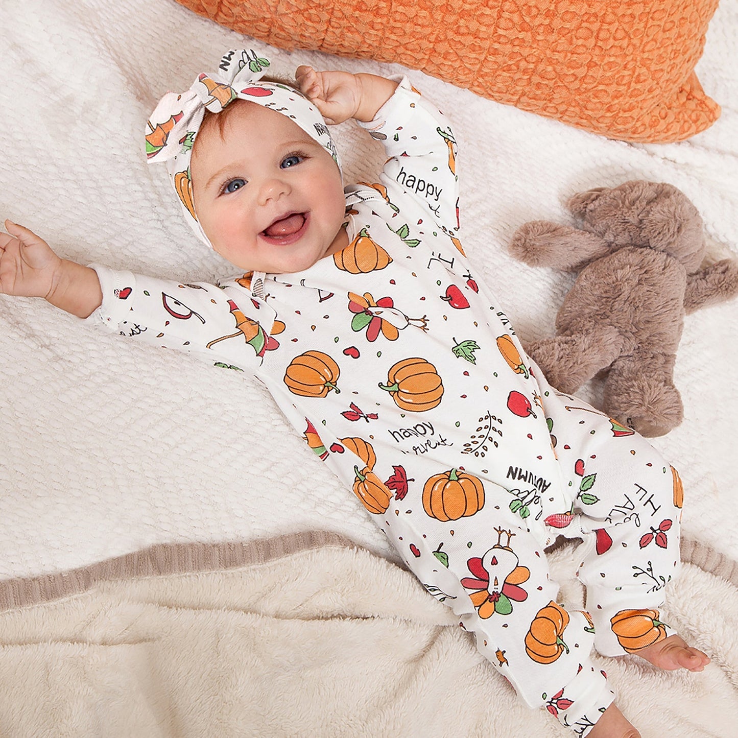 Pumpkin Harvest Thanksgiving Romper