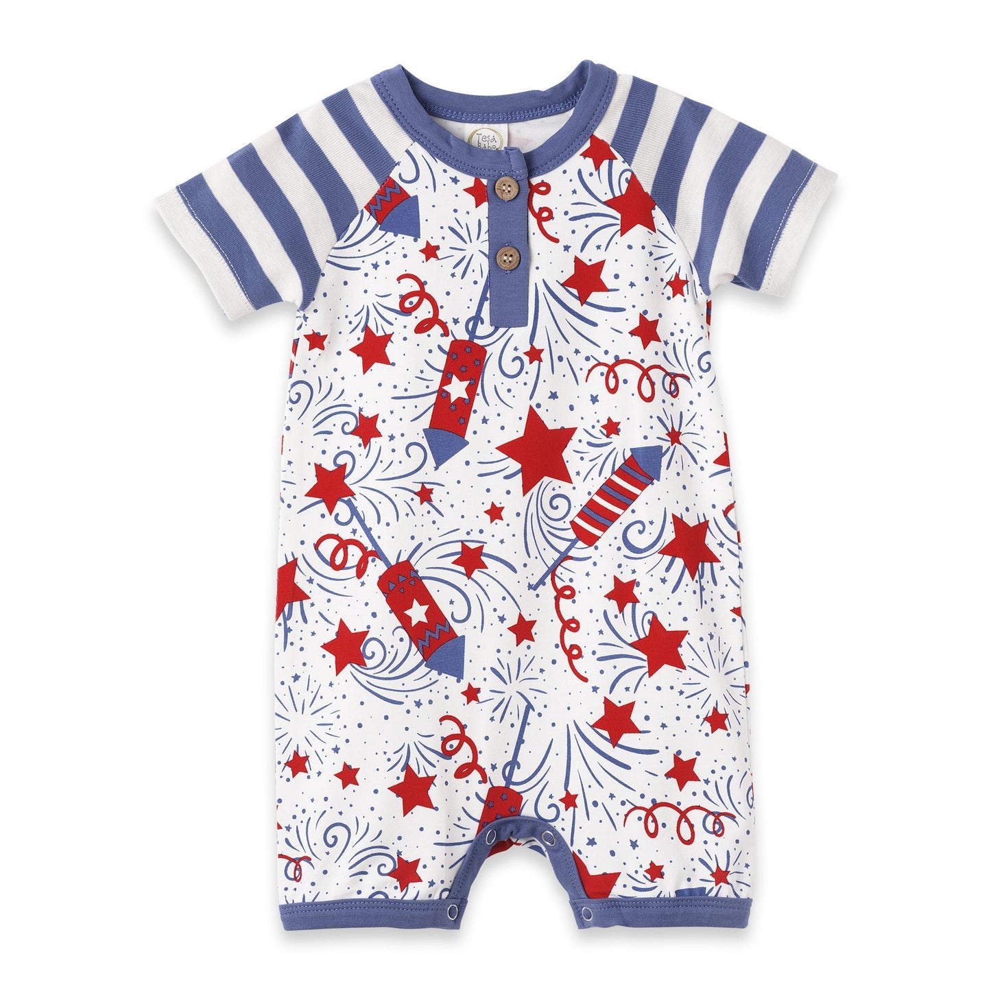 Patriotic Henley Shortie Romper