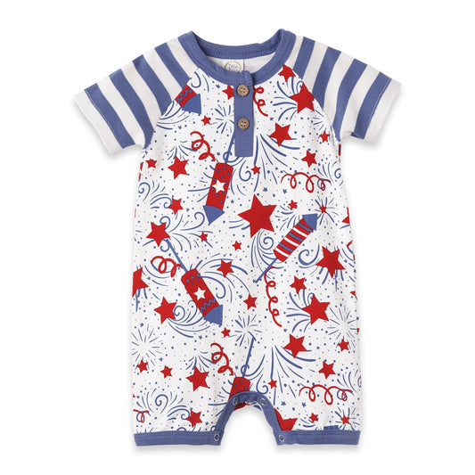 Patriotic Henley Shortie Romper