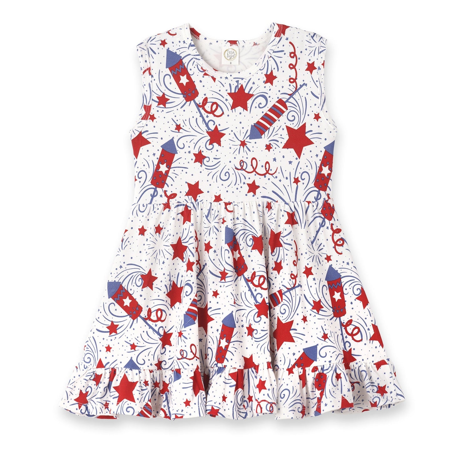 Patriotic Sleeveless Twirl Dress