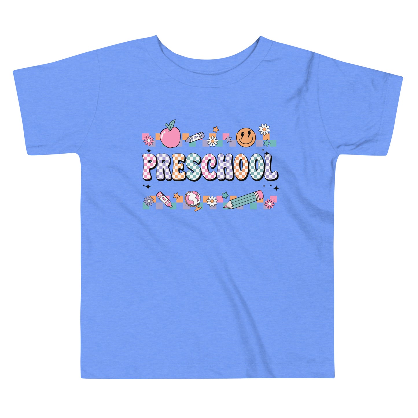 Preschool T-Shirt Retro Checker Top, Back to School, Toddler Short Sleeve Tee