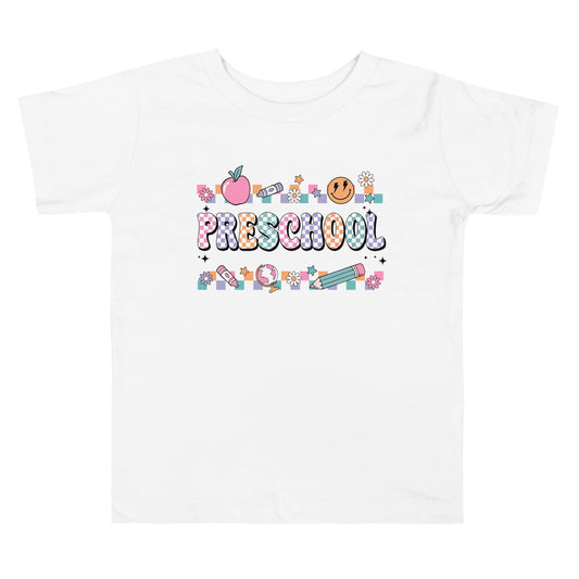 Preschool T-Shirt Retro Checker Top, Back to School, Toddler Short Sleeve Tee