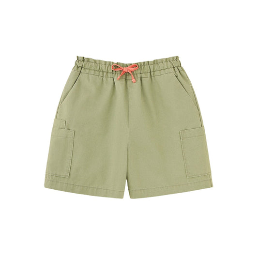 Organic Cotton Cargo Shorts - Oil Green