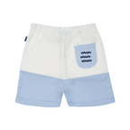 Bi-Color Shorts - Cobalt & Natural