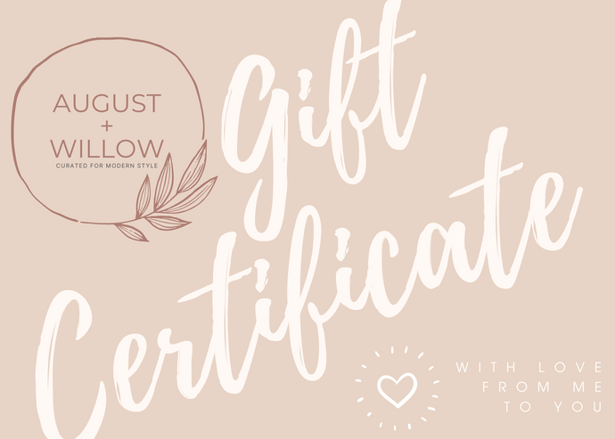 August + Willow Gift Card